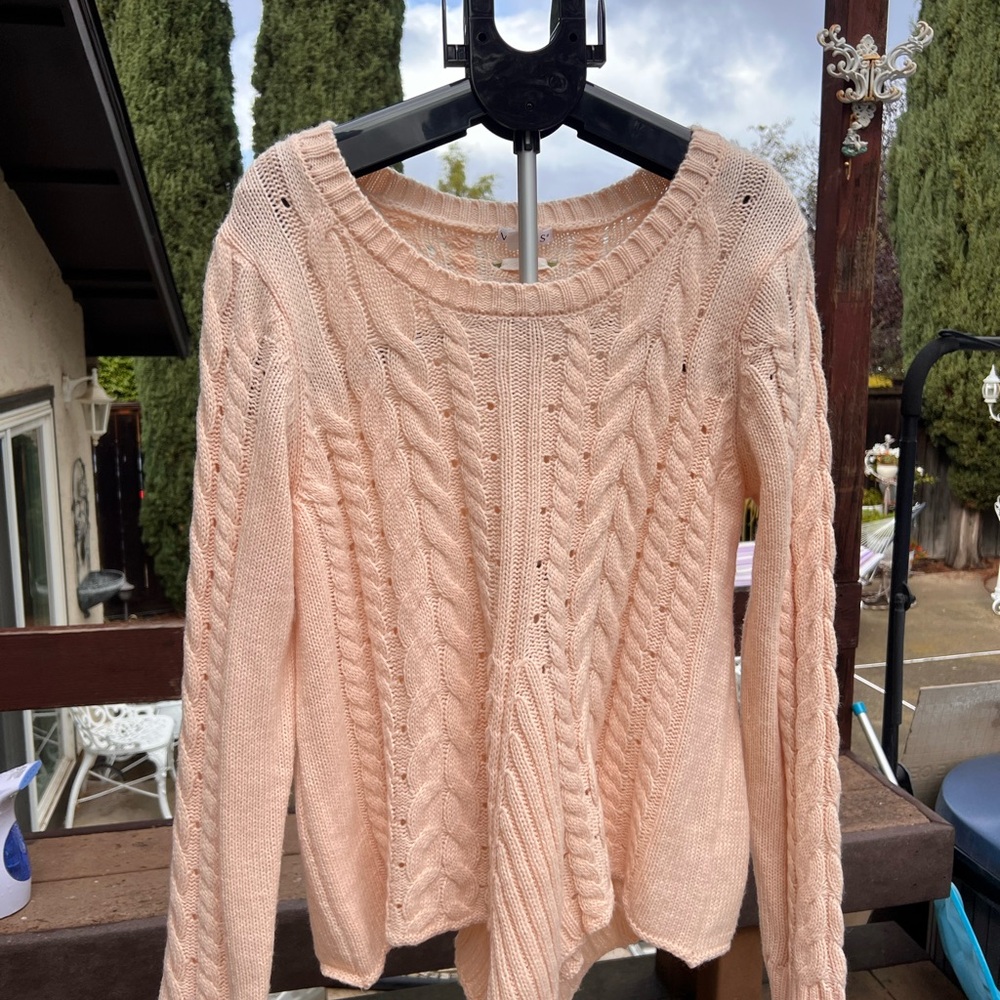 VENUS Women's Cable Knit Sweater - Pink